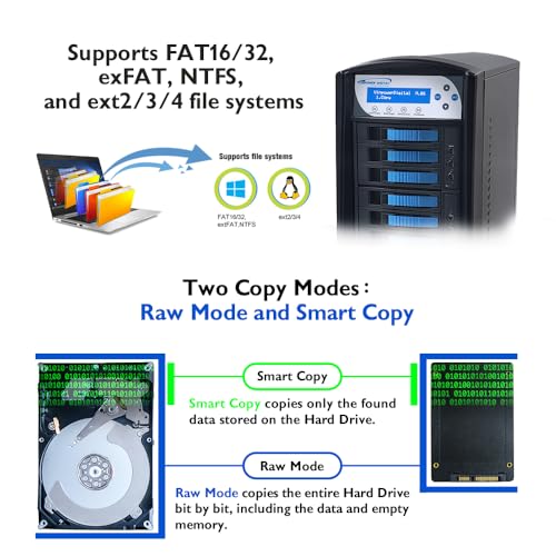 Vinpower Digital HDDShark 1 to 8 Standalone SATA Hard Drive Duplicator Supports 2.5\" and 3.5\" HDD SSD Transfer Speed 75MB/Sec - Thumbnail 5