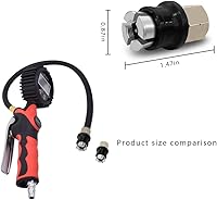 Vista 6 de JINKEY Mandril de Aire con Bloqueo para Válvula Schrader, 1/4" FNPT de Latón Resistente con Flujo Cerrado Recto Mandril de Neumático con Bloqueo