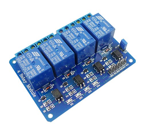Aihasd DC 5v 4 canales relay module Módulo de relé Módulo de blindaje de relés Tablero de control Con acoplamiento óptico Para arduino