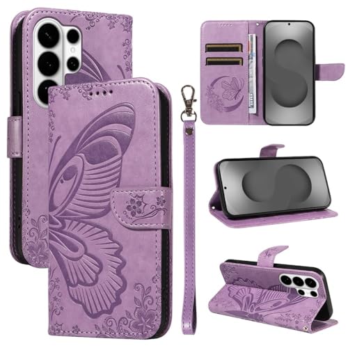 Protégez votre Samsung S23 FE des rayures d'écran avec cet étui clapet en cuir violet