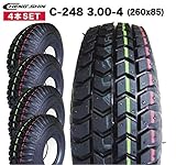 4本セット CHENG SHIN製 福祉 電動カートセニアカー ノーパンクタイヤ C-248 3.00-4 (260x85)