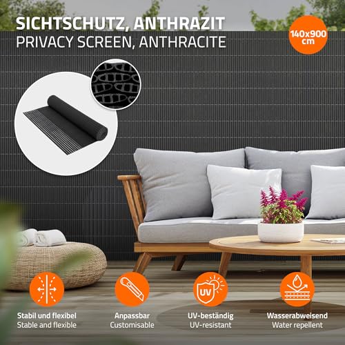 Pantalla impermeable de privacidad resistente a rayos UV para terraza 3