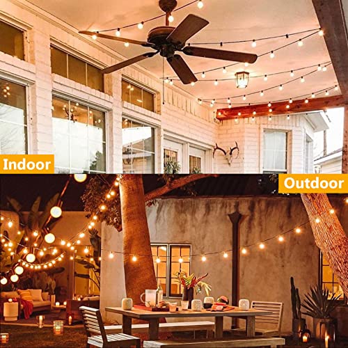 PLGOD 135FT Outdoor Lights Mains Powered, Outside Lights Patio Lights with 65+3 G40 Shatterproof LED Bulbs (3 Spare), Waterproof Hanging String Lights for Indoor Backyard Garden Christmas Party Decor - Image 6