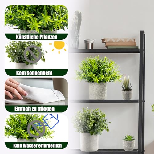 Suetou Lot de 5 mini plantes artificielles Langue de serpent Agave Succulent Claw Aloe, Plantes artificielles pour chambre à coucher, bureau Décoration – vue 7