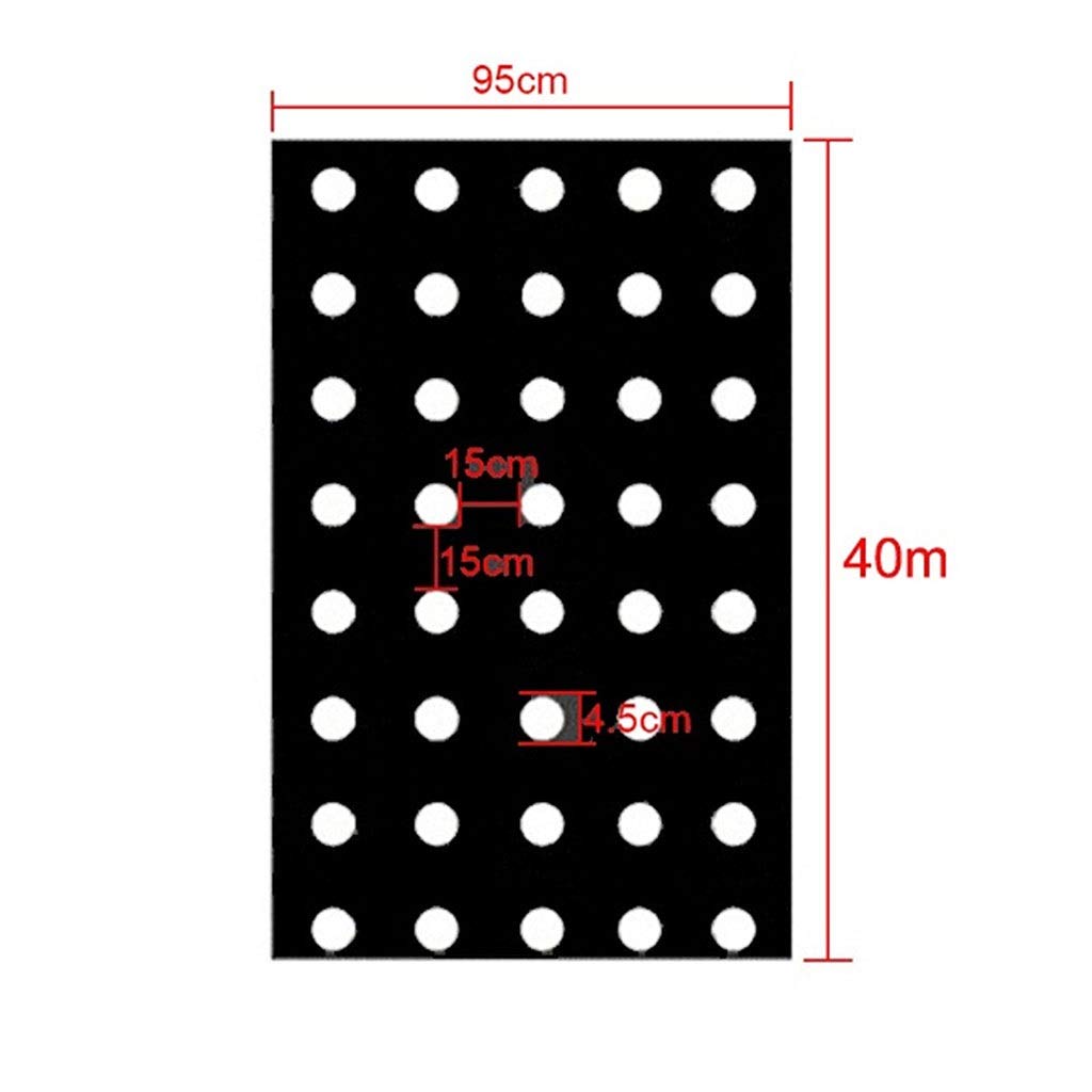 WGD Dimo Mulche Perforado De Efecto Invernadero, Película De La Agricultura De Control De Malezas, Cría De Mulch Veg Patch para Tomate Fresa Crecimiento Punch Punch 4.5cm Agujero, 1pcs