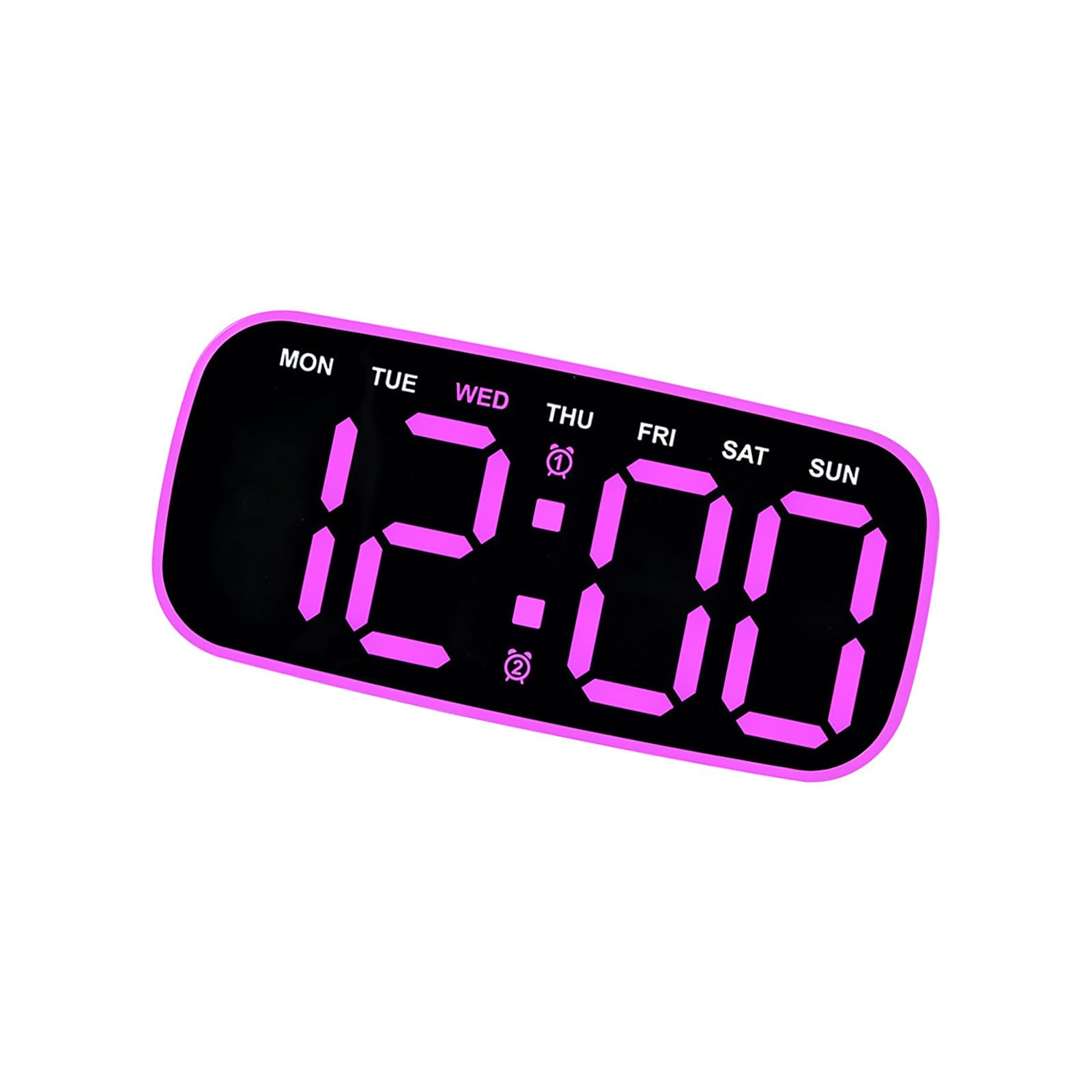 Nucelit Digital Alarm Clocks for Bedrooms Desk Clock with Date, Day of Week, Temperature, Dimmer for Bedside Table, Living Room Desk Alarm Clock