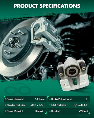 Image of SCITOO Rear Left Brake Caliper Without Bracket 184859 Compatible For Ford For F-150 2004-2011 For Ford For Lobo 2005-2009 For Lincoln Mark LT 2006-2008 2010-2011