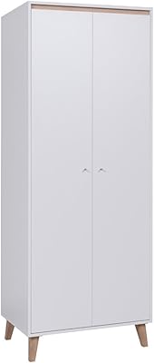 Mirjan24 Drehturenschrank Oviedo Sz2d Elegantes Schrank Mit Kleiderstange Und 6 Einlegeboden Kleiderschrank Im Skandinavischen Stil Weiss Matt San Remo Eiche Hell Amazon De Kuche Haushalt