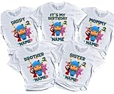 Pocoya Birthday Boy Shirt Girl Custom Family T-shirts Matching Tees