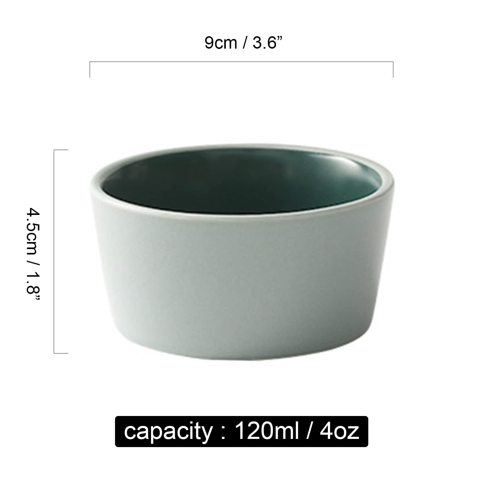 Set Di 6 Ciotoline In Ceramica Per Creme Brulee E Soufflé | Resistente Al Forno | 230 Ml - Foto 2