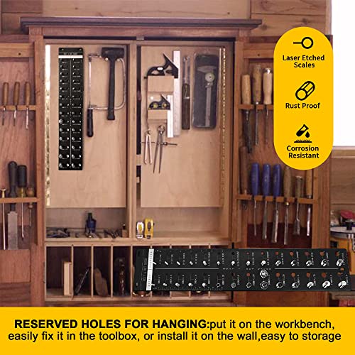 28 Bolt And Nut Identifier Gauge Nut And Bolt Thread Checker 14 Metric & 14 Standard Ruler With Inches And Centimeters On Both Sides… #TOP5
