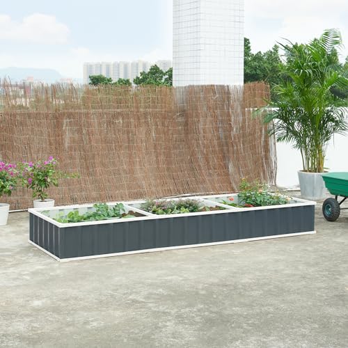 Bac à fleurs potager extérieur anthracite grand format 258 cm - 2