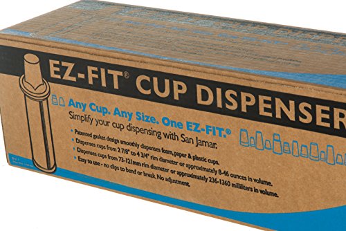 San Jamar C2410C Plastic Ez-Fit Counter Mount Cup Dispenser #TOP6