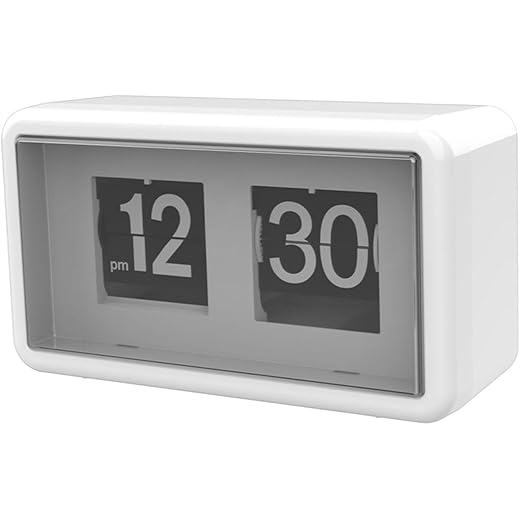THE STYLE SUTRA Flip Desk Clock Hotel Flip Down Clock Home Shelf School Mute Auto Flip Clock