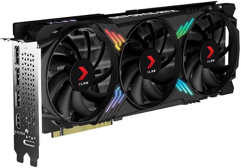 PNY GeForce RTX™ 4070 Super 12GB XLR8 Gaming Verto™ Epic-X RGB™ OC Triple Fan Graphics Card DLSS 3 (NVIDIA GeForce SFF-Ready, ARGB, 192-bit, PCIe 4.0, GDDR6X, HDMI/Display, Supports 4k, 2 Slot)