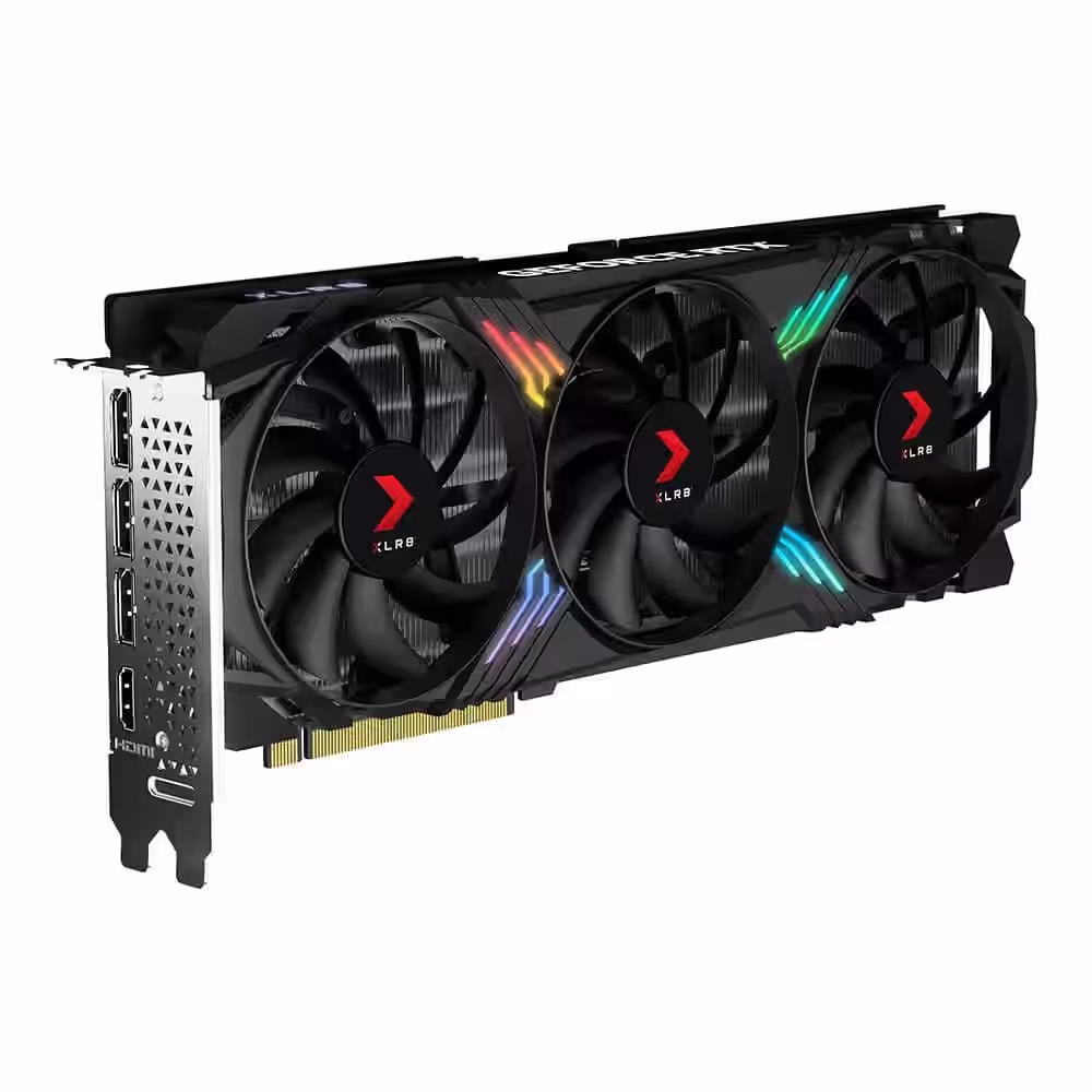 PNY GeForce RTX 4070 SUPER XLR8 Gaming Verto Epic-X RGB Overclocked Triple Fan DLSS 3 Black OC ARGB SSD 12GB