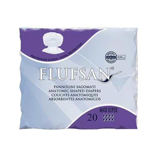 FLUFSAN PANNOLONE SAGOMATO MAXI SUPER 20PZ.|4X20 TOTALE 80 PANNOLONI SAGOMATI