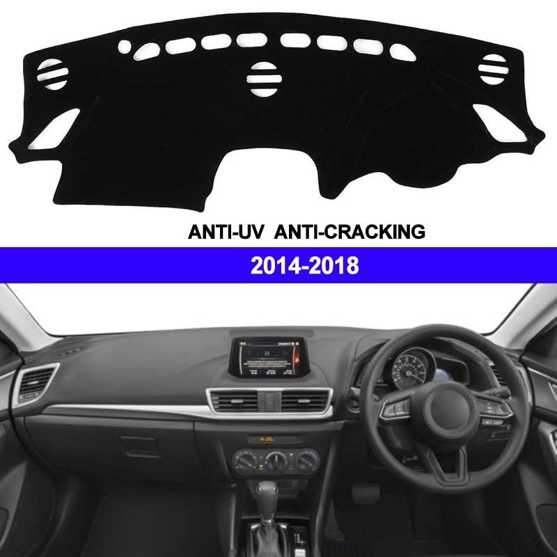 Alfombrilla para Mazda 3 2014-2018 protectora de salpicadero RHD en negro 2