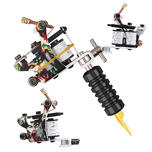 Complete Tattoo Kit 2 Machine Tattoo Gun Power Supply Needles 20 Inks L3 #TOP3