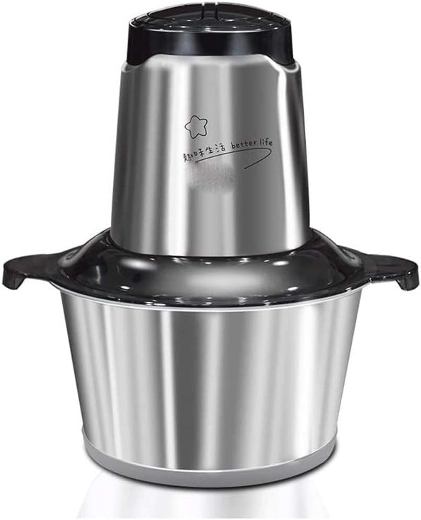 Electric Food Chopper, Processor with Coating Blades and Stainless Steel Bowl, Speed Kitchen Meat Grinder Mincer for Fruit Cheese Nuts