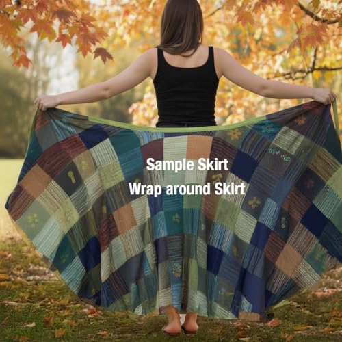 Image of Agan Boho Maxi Wrap Skirt for Women, Tie Dye Cotton Long Flowy Summer Skirt