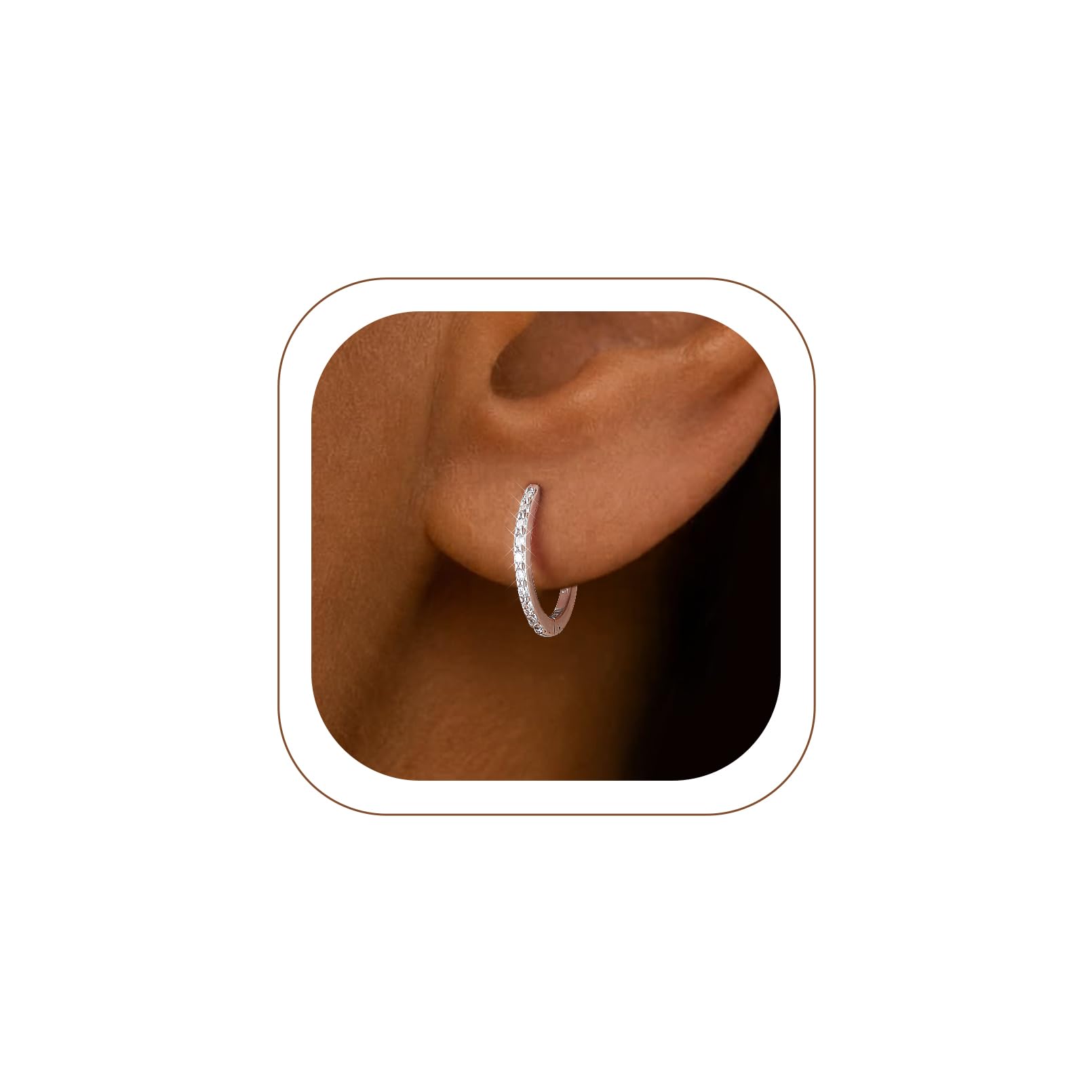 FaithHeart Solid 925 Sterling Silver Small Huggie Hoop Earrings