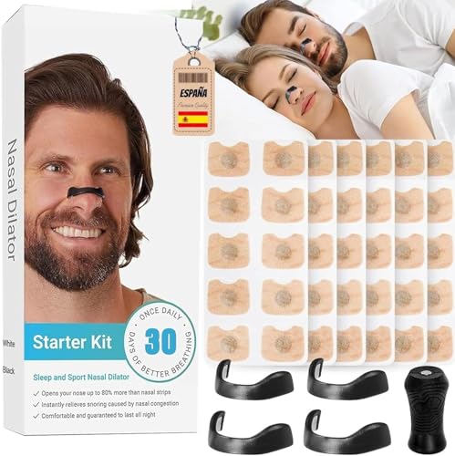 Tiras Nasales Magnéticas, 30 Pares, Dilatador Nasal Antironquidos para Dormir Ayuda a respirar Mejor e Incrementa la Oxigenacion, Alivia la Congestión Nasal, Mejora el Sueño y la Respiración