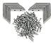 Angle Brackets - Zinc Plated Steel Corner Brackets – 16mm/0.63” Wide 50mm/1.96” Long with Screws – 30 Pack By Brackit