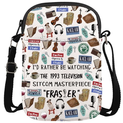 WCGXKO Classic Comedy Show Gift TV Show Merchandise TV Show Inspired Zipper Crossbody Bag For Fans