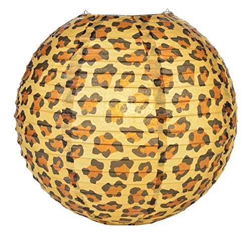 Quasimoon PaperLanternStore.com 14 Inch Cheetah Print Paper Lantern