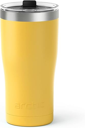 Miniatura 10 de Arctic Tumblers - Vaso de acero inoxidable para camping y viajes, con tapa a prueba de salpicaduras y popote, doble pared aislada al vacío, termo