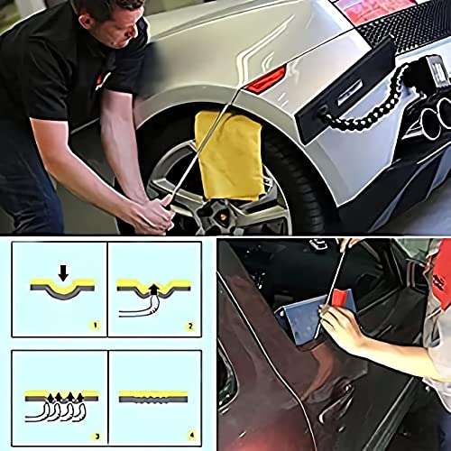 Dent Remover Repair Puller Tool Kit, Slide Hammer T Bar Dent Puller, Golden Lifter, Bridge Puller & Glue Gun For Automobile Body Motorcycle Refrigerator, Included Instruction Manual & Video (107Pcs) #TOP2
