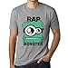 Produktbild Herren Grafik T-Shirt Rap-Monster  Rap Monster  Öko-Verantwortlich Vintage Jahrgang Kurzarm Lustige Druck Geburtstag Geschenk Mann Grau Meliert XS