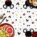 Tewess 3pcs Mouse Birthday Tablecloth Red Mouse Head Cartoon Plastic Table Cover Disposable Table Party Decoration for Boys