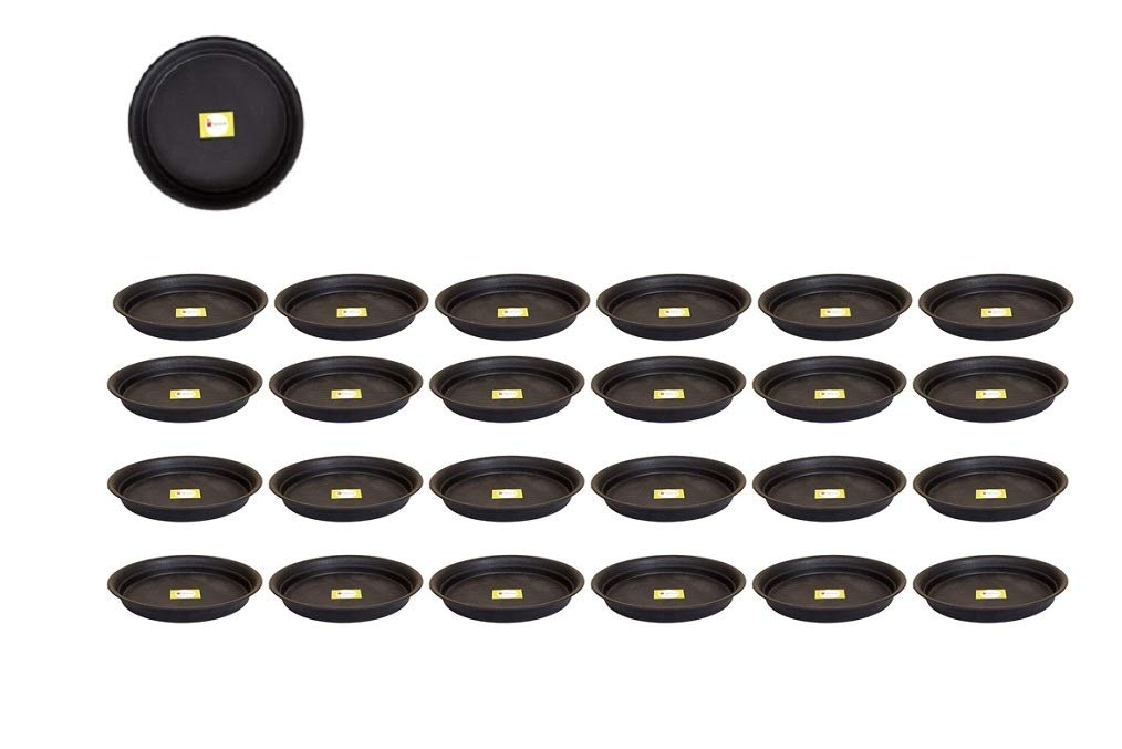 SPYLARKS Planter Gamla Bottom Plate/Tray/Saucer Base Plate/Dip Tray for Flower Pots-Black (10inch)(Pack of 24) (B08GM22C1X) Amazon Price History, Amazon Price Tracker