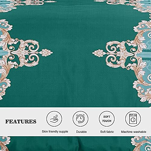 Shatex Green Comforter 2 Piece All Season Bedding Motif Textured Comforter Twin - Ultra Soft 100% Microfiber Polyester - Twin Bed Comforter Set With 1 Pillow Sham #TOP4