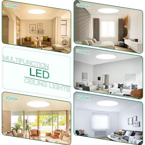 Image of Brightever 19 Inch Dimmable Large Flush Mount Ceiling Light Fixture, 4200LM