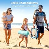 Wolfwise Namiot Plażowy UPF 50+ dla Rodziny, Osłona Przeciwsłoneczna z Filtrem UV, 3 Wentylowane Okna, Rozkładana Podłoga i Torba Transportowa, Pojemność 3 Osoby, Miętowy