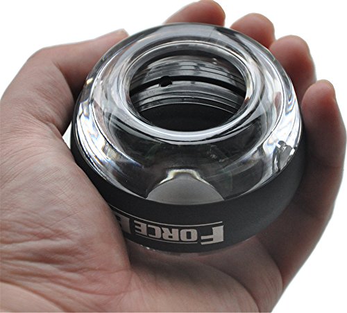 Wincspace Wrist Trainer Power Arm Strengthener Essential Gyroscopic Wrist and Forearm Exerciser Ball (Clear)