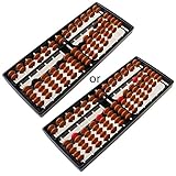  GLASSNOBLE Abacus aritmética, plástico ábaco aritmética Soroban 13 dígitos niños matemáticas Herramienta de cálculo Juguetes