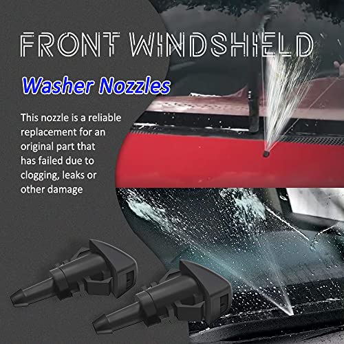 2 PCS Front Windshield Washer Nozzles, Windshield Washer Spray Jet Kit Replacement for Chrysler, Dodge, Jeep, Replaces OEM #: 4805742AB / 5113049AA / 55077460AA / 5303833AA / 5116079AA - Thumbnail 6