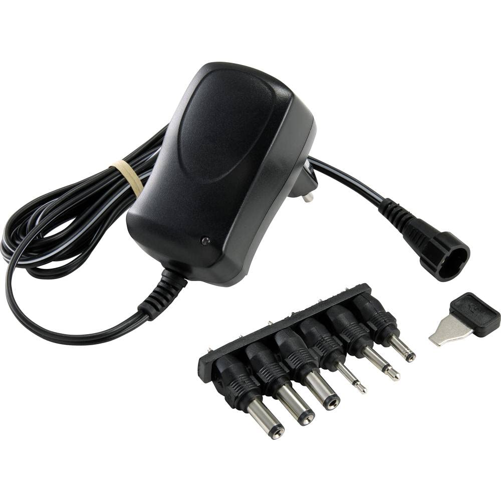 VOLTCRAFT VC-11320915 Bloc dalimentation réglable 3 V/DC, 4.5 V/DC, 5 V/DC, 6 V/DC, 7.5 V/DC, 9 V/DC, 12 V/DC 0.6 A 7.2 W