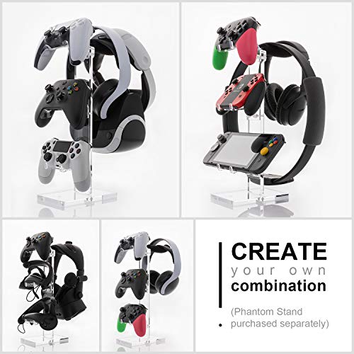Image of SAVAGE RAVEN Skull & Co. Phantom Stand Bundle: Transparent Controller Stand Holder + Black Thumb Grips [Compatible for Xbox /Elite /Elite2 Controller]