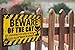 Teeshell Beware of Cat Sign, Aluminum 12