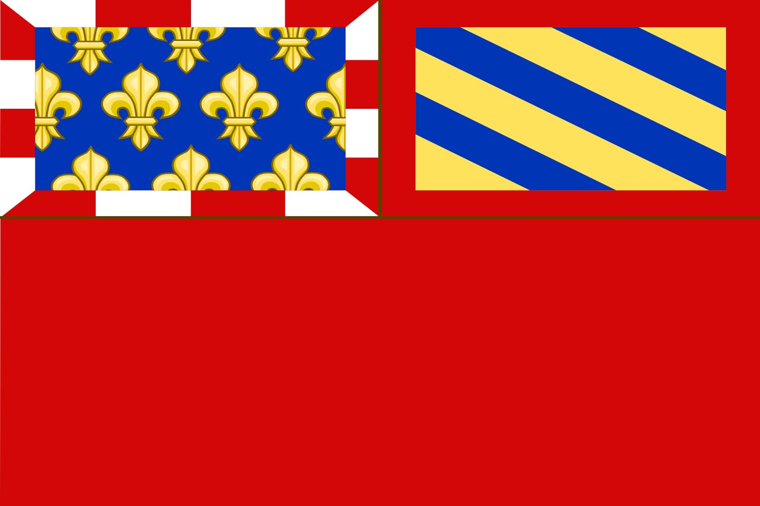 Drapeau Dijon 90x150 cm pavillon format paysage 1.35m² pour extérieur