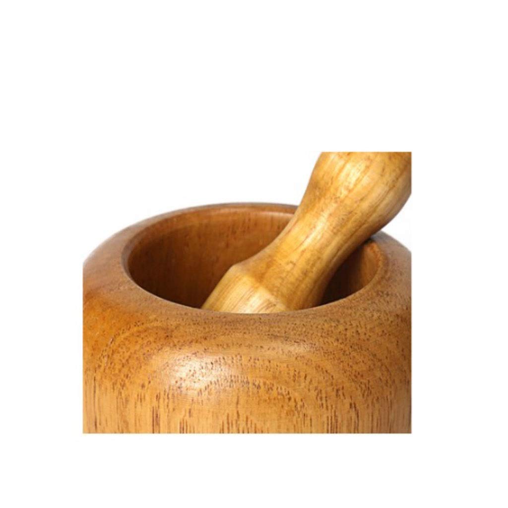 Pestle and Mortar Solid Wood Mortar and Pestle Set with Spice Grinder Kitchen Cooking Tools, Vanilla Spice Mixed Grind Bowl Kitchenware Mortar Pestle