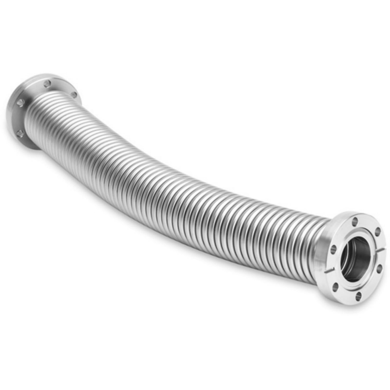 Tuyau à soufflet sous vide CF en acier inoxydable – Raccord flexible avec brides conflates for applications à vide ultra poussé(CF16-200mm)