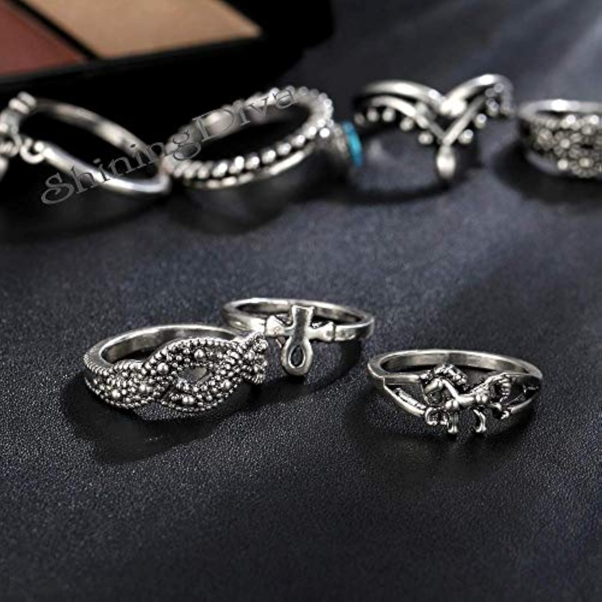 Crystal Midi Finger Stylish Ring Set