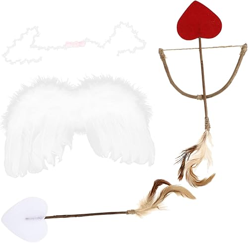 LIFKOME 1 juego de alas de ángel Cupido alas de ángel accesorios de disfraz de ala de ángel para bebé, disfraz de Cupido para bebé, disfraz de niño