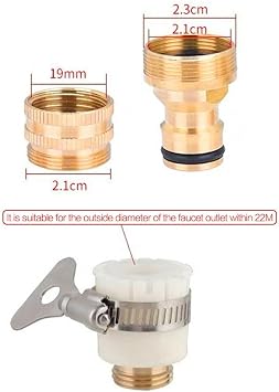 Adjustable Faucet Adapter 15-23mm Tap Connector for Garden Hose Water Pipe Fitting Aluminium Alloy 3 Sizes Thread Converter kitchen bathroom taps